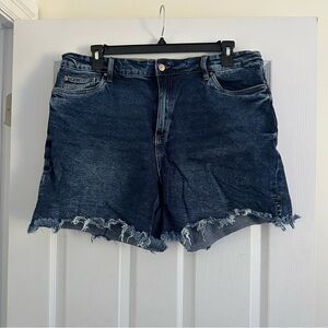 Size 16 MyStyle Ripped Cut Off Denim Shorts